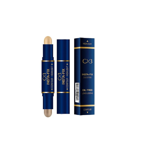 CVB Paris 2IN1 HIGHLIGHT+CONTOUR INSTA-FIX DUO STICK OIL FREE LONG LASTING