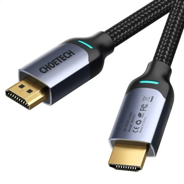 Choetech 8K HDMI to HDMI Nylon Braided Cable 2m – Black (XHH01)