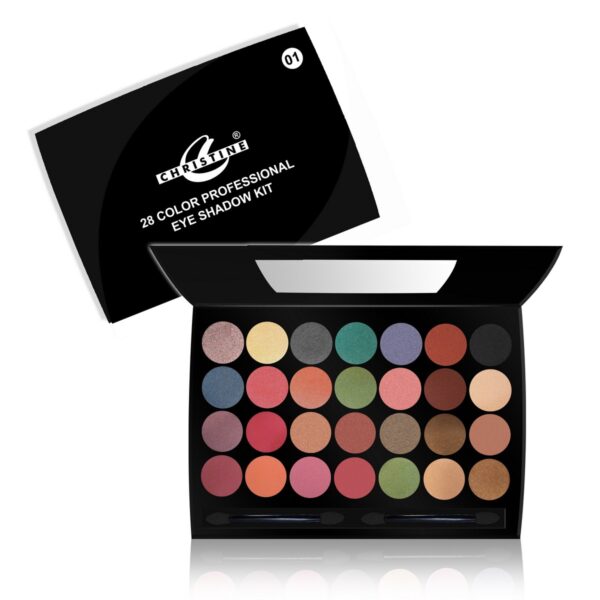 Christine 28 Colors Professional Eye Shade Kit – 01
