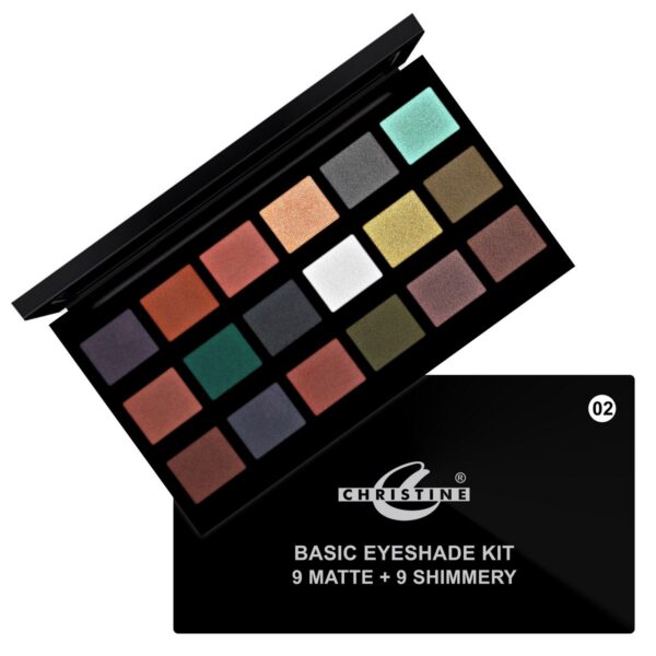 Christine Basic EyeShade Kit 9 Matte + 9 Shimmery – 02