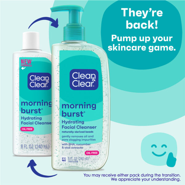 Clean & Clear Morning Burst Oil-Free Hydrating Facial Cleanser – 240ml