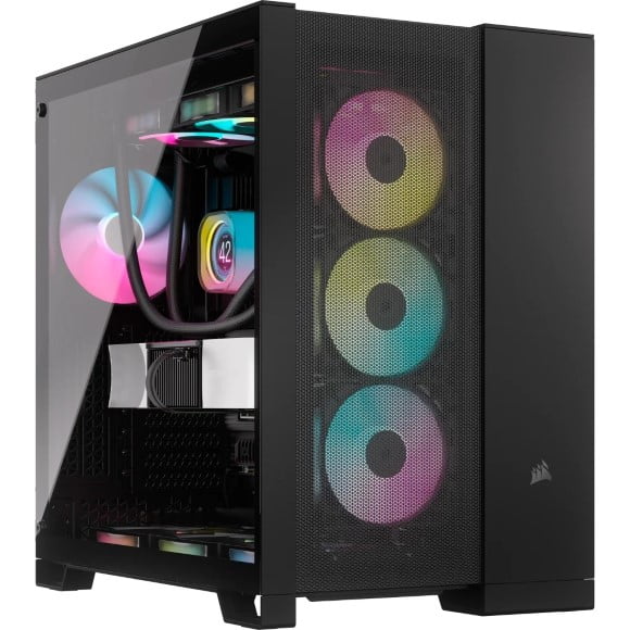 Corsair 6500D AIRFLOW Tempered Glass Mid-Tower Dual Chamber PC Case – Black
