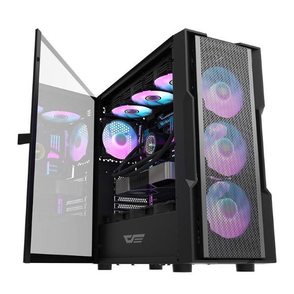 DarkFlash DK431 E-ATX With 4 ARGB Fans Gaming Case Black