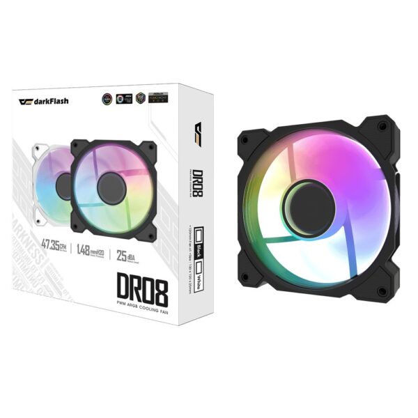 DarkFlash DR08 3 in 1 CPU Fan – Black