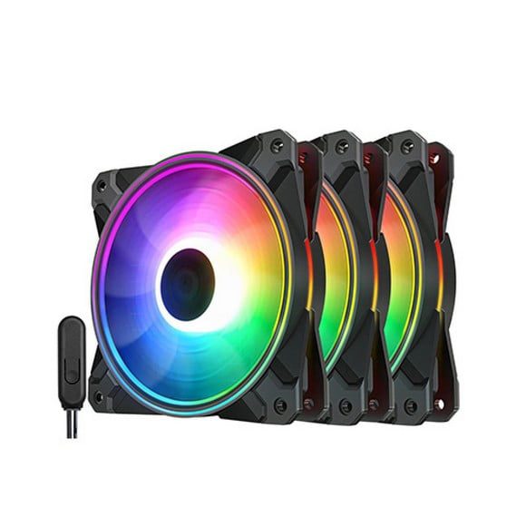 DeepCool CF120 Plus (3 Fan Pack) ARGB Fan Kit With Controllable Glow Ring