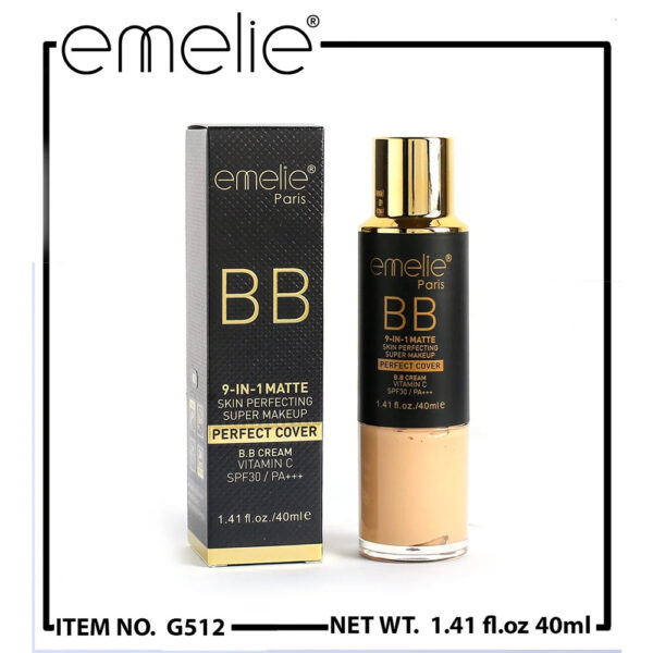 Emelie BB Cream 9 in 1 Matte Skin Perfecting Super Makeup – 40ml