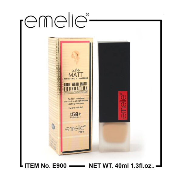 Emelie Long Wear Matte Foundation SPF 50+ – 40ml