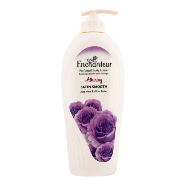 Enchanteur Alluring Moisture Silk Perfumed Body Lotion, Aloe Vera & Olive Butter, 500ml
