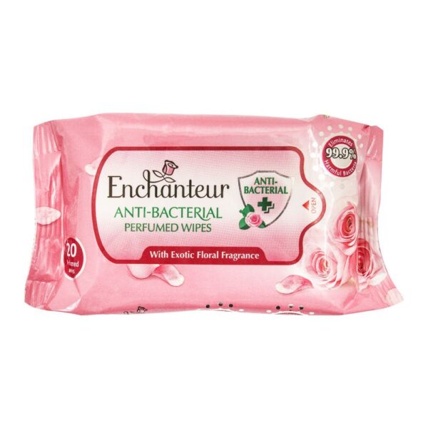 Enchanteur Anti-Bacterial Perfumed Wipes Exotic Floral Fragrance 20-Pack