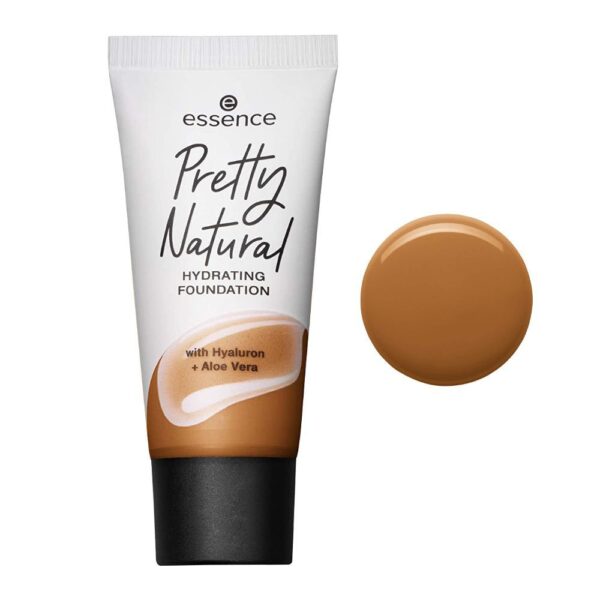 Essence Pretty Natural 24H Long-Lasting Hydrating Foundation, With Hyaluron, 190 Neutral Sandstone – 30ml