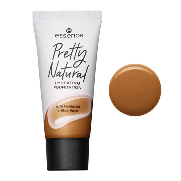 Essence Pretty Natural 24H Long-Lasting Hydrating Foundation, With Hyaluron, 200 Warm Sun – 30ml