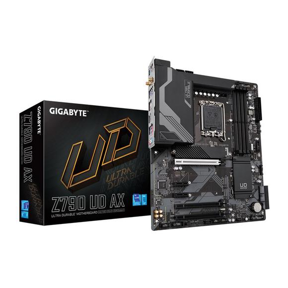 GIGABYTE Z790 UD AX LGA 1700 Intel Z790 with DDR5, Triple M.2, PCIe 5.0, USB 3.2 Gen2X2 Type-C, Intel Wi-Fi 6E, 2.5GbE LAN, PCIe EZ-Latch, Multi-Key ATX Motherboard