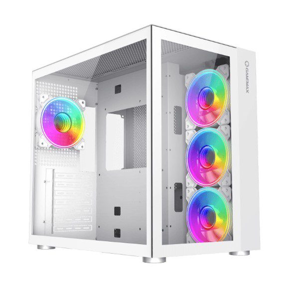 GameMax Infinity ATX Full Tower Gaming Case – White