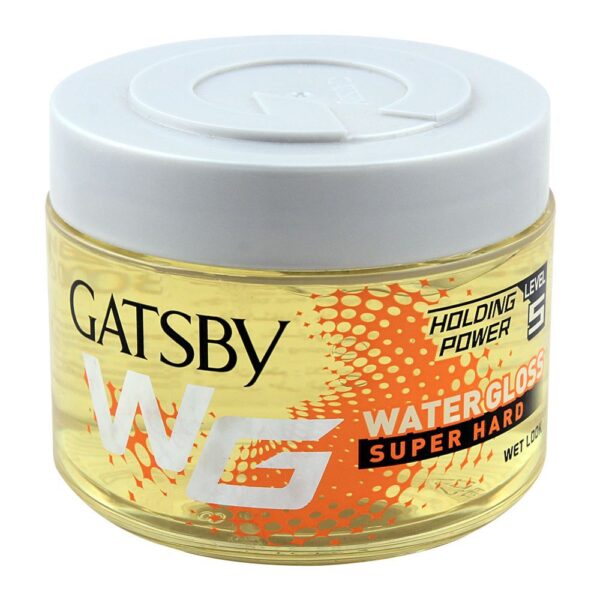 Gatsby WG Water Gloss Super Hard Holding Power 5 Hair Gel, Wet Look