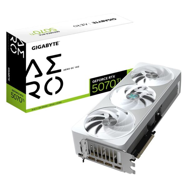 Gigabyte GeForce RTX 5070 Ti AERO OC 16GB GDDR7 VRAM PCIe 5.0 x16 Interface Graphics Card