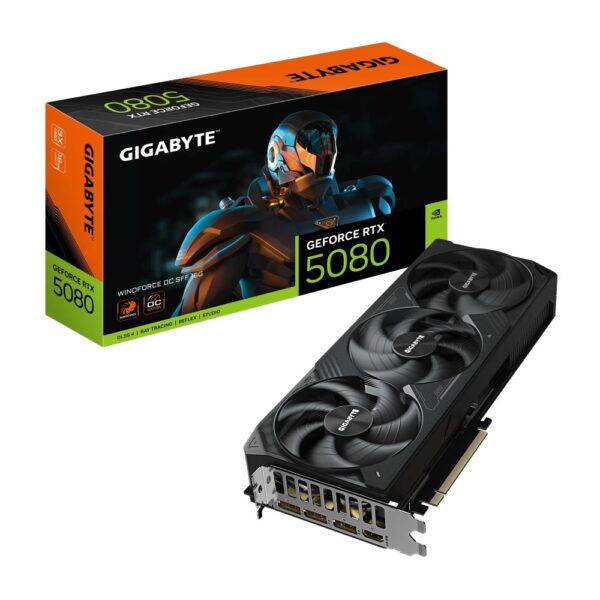 Gigabyte GeForce RTX 5080 WINDFORCE OC SFF 16GB GDDR7 VRAM PCIe 5.0 x16 Interface Graphics Card