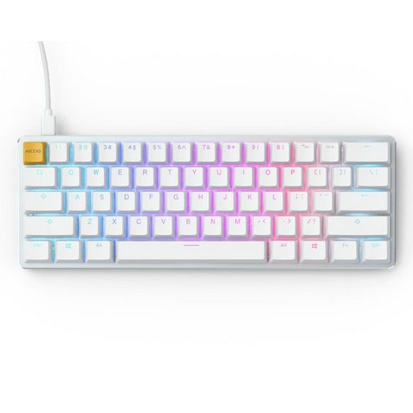 Glorious GMMK Modular Mechanical Keyboard – Compact, White Ice Edition