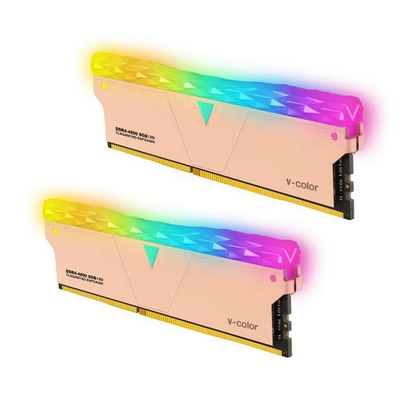 V-Color Golden Armis Prism Pro RGB 16GB(8GBx2)DDR4 DRAM 4800MHz CL19 Overclocking Memory