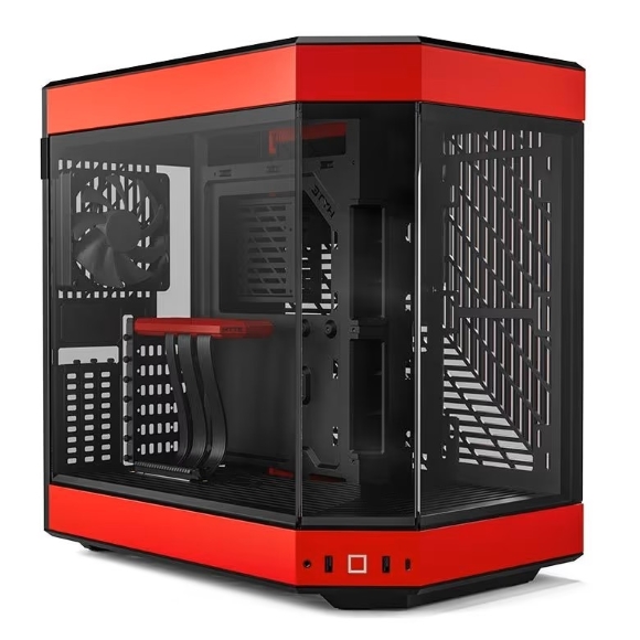 HYTE Y60 Modern Aesthetic Dual Chamber Mid-Tower ATX Case Black Cherry