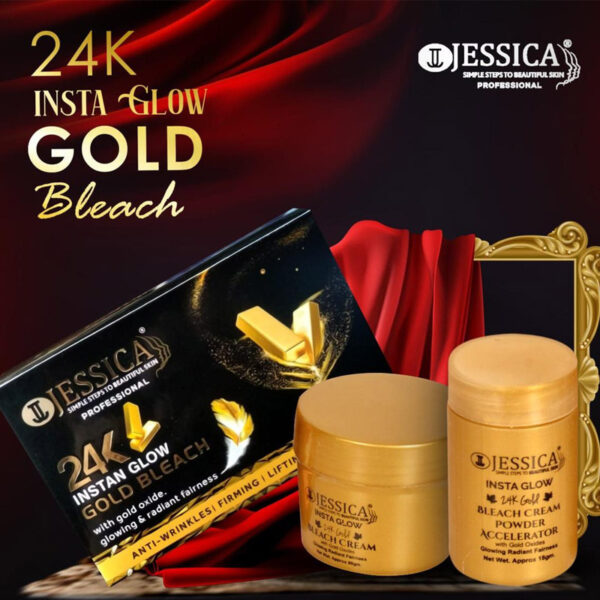 Jessica 24K Gold Bleach Cream & Activator Student Pack – 250g