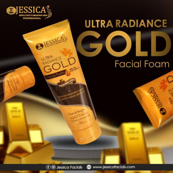 Jessica 24K Gold Ultra Radiance Facial Foam – 100ml