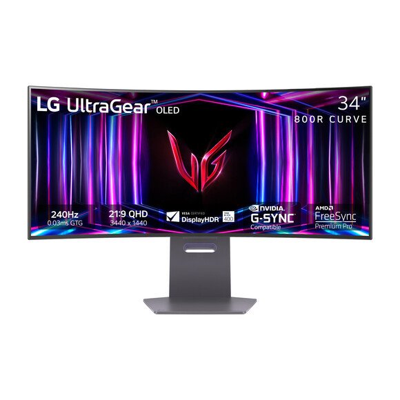 LG 34GS95QE-B 34″ UltraGear™ OLED WQHD 240Hz 0.03ms G-Sync Compatible 800R Curved Gaming Monitor