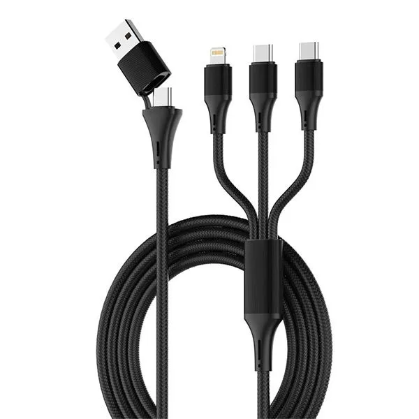 Ldnio LC97UC 100W USB-A/Type-C To Type-Cx2/Lightning Data Cable