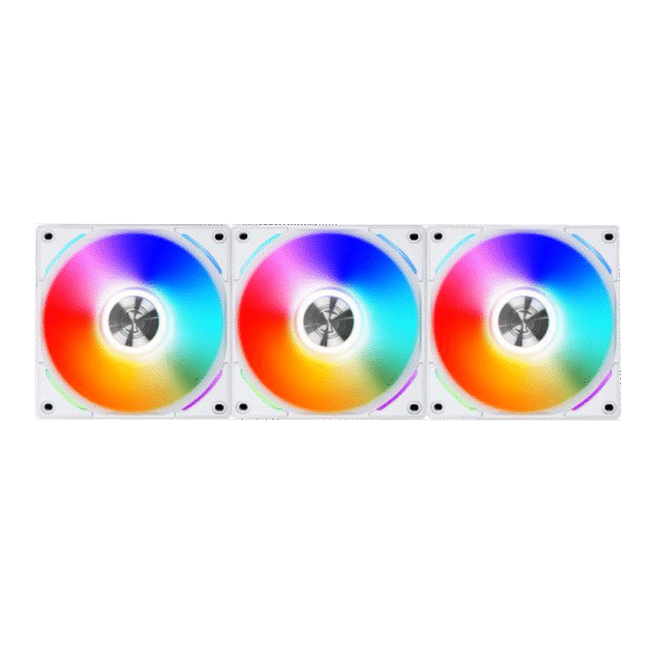 Lian Li Uni Fan AL 120 Triple, aRGB PWM 120mm, 1900RPM, With Controller, (3pcs) White Color