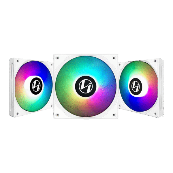 Lian Li Uni Fan ST 120 Triple, aRGB PWM 120mm, 1900RPM, No Controller, (3pcs) White Color
