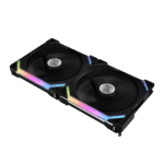 Lian Li Uni Fan SL 140 Double, aRGB PWM 140mm, 1900RPM, with Controller, (2pcs) Black Color