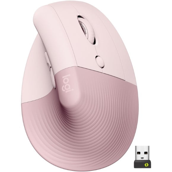 Logitech Lift Vertical Ergonomic Wireless Mouse (Rose) 910-006481
