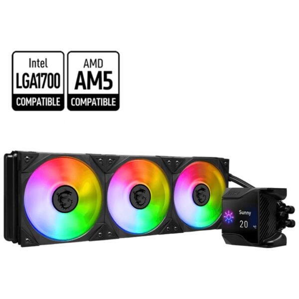 MSI MPG CoreLiquid D360 AIO ARGB CPU Liquid Cooler – Intel LGA 1700 & AMD AM5