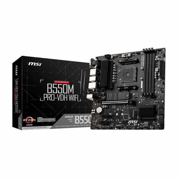 MSI PRO B550M PRO-VDH WIFI AM4 AMD B550 SATA 6Gb/s Micro ATX AMD Motherboard
