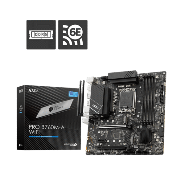 MSI Pro B760M-A WIFI, DDR5, 13th Gen Motherboard