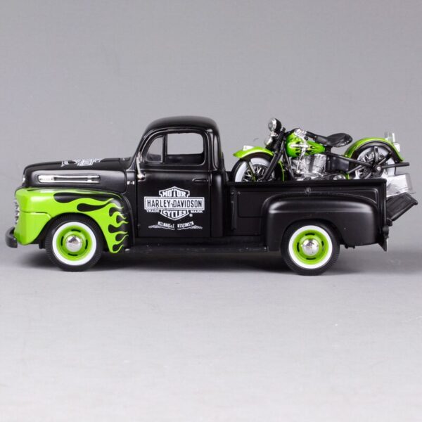 Maisto 1948 Ford F-1 Pickup and Harley Davidson 1948 FL Panhead Diecast Vehicles