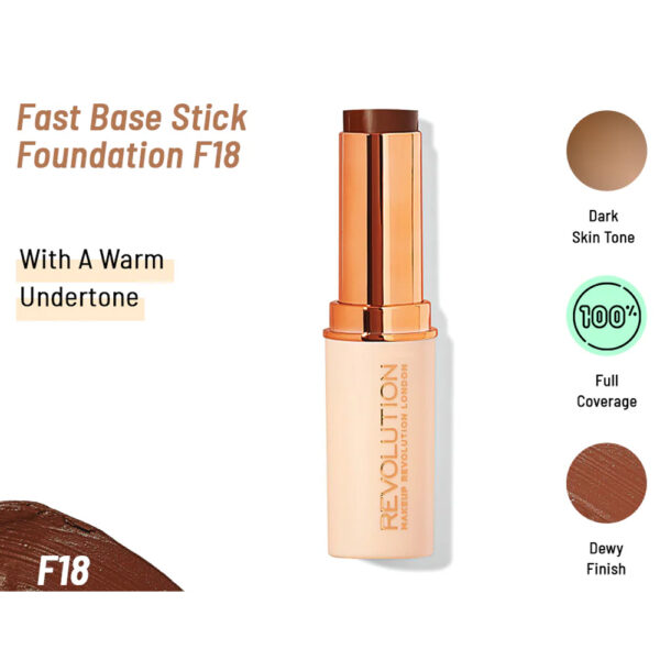 Makeup Revolution Fast Base Stick Foundation F18
