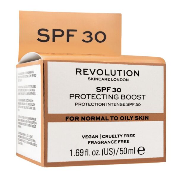 Makeup Revolution Perfecting Boost SPF 30 Cream, Normal To Oily Skin, Fragrance Free – 50ml