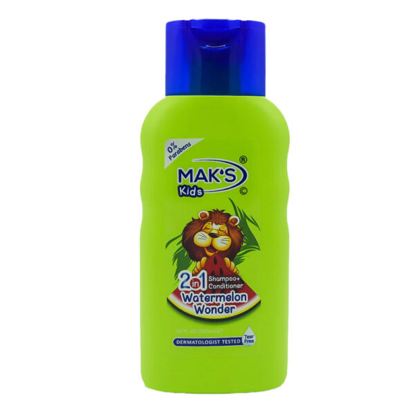Mak’s Kids 2 in 1 Shampoo + Conditioner Watermelon Wonder – 300ml