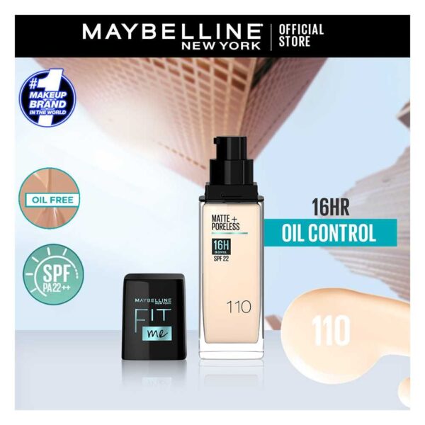 Maybelline New York Fit Me Matte + Poreless Foundation – 30ml