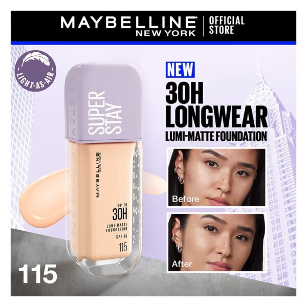 Maybelline Superstay Up to 30hr Lumi Matte Liquid Foundation – 30ml