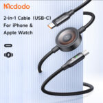 Mcdodo 2 in 1 Type C to C 60W Cable + Wireless Charger For Apple Watch