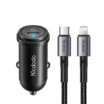 Mcdodo 30W 1C PD Fast Car Charger 36W Type C to Lightning Cable 1.2m – CC7492