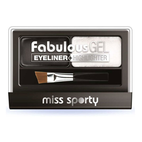 Miss Sporty Fabulous Gel Eyeliner + Highlighter, Black & White Solid Gel Palette