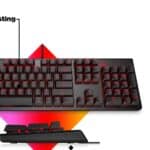 HP Omen Encoder | Mechanical Gaming Keyboard | Cherry MX Brown Keys | LED Backlit Keyboard | USB | Black