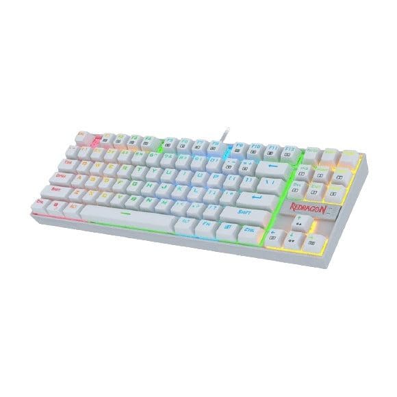 Redragon Kumara K552W-RGB Mechanical Gaming Keyboard – Blue Switches – White