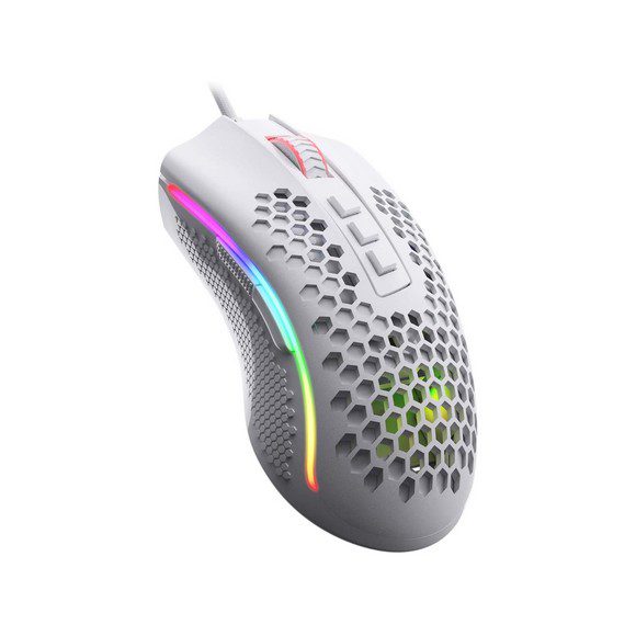 Redragon M808-W Storm Lightweight RGB Gaming Mouse – White