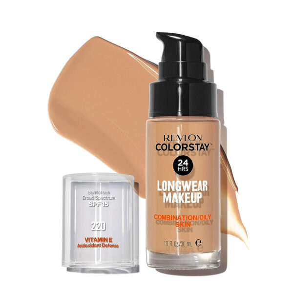 Revlon Colorstay Liquid Foundation Makeup with Pump 220 Natural Beige – 30ml