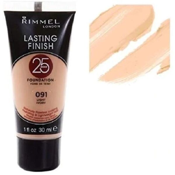 Rimmel Lasting Finish 25 Hours Foundation, Light Ivory, 091, 30ml