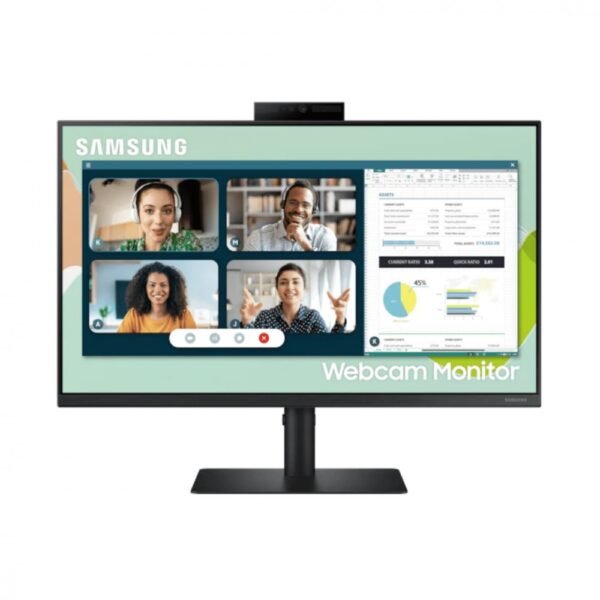SAMSUNG S40VA Series 24-Inch Computer Monitor, HDMI Monitor, 75Hz Monitor, IPS Monitor, Built-in Webcam, Built-in Speaker & Mic, FreeSync Premium (LS24A400VENXZA) (Used)