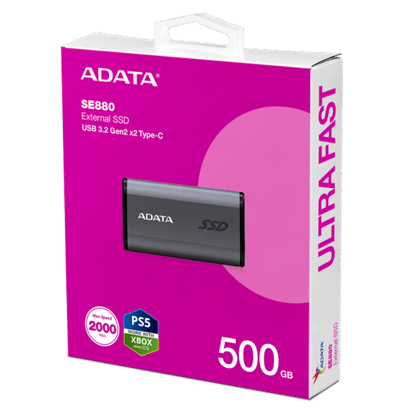 500 GB ADATA SE880 SSD Portable Drive